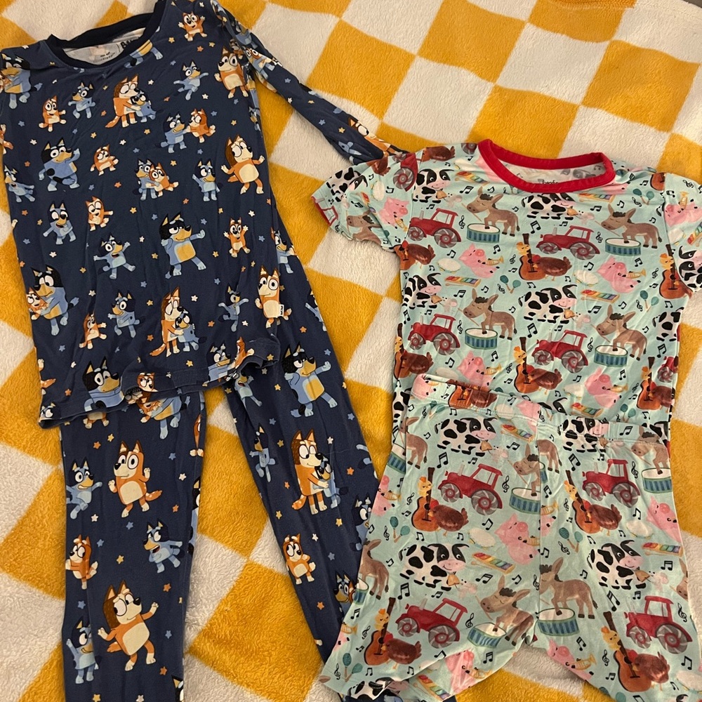 Little Sleepies Blue and Multicolor Kids Pajama Set
